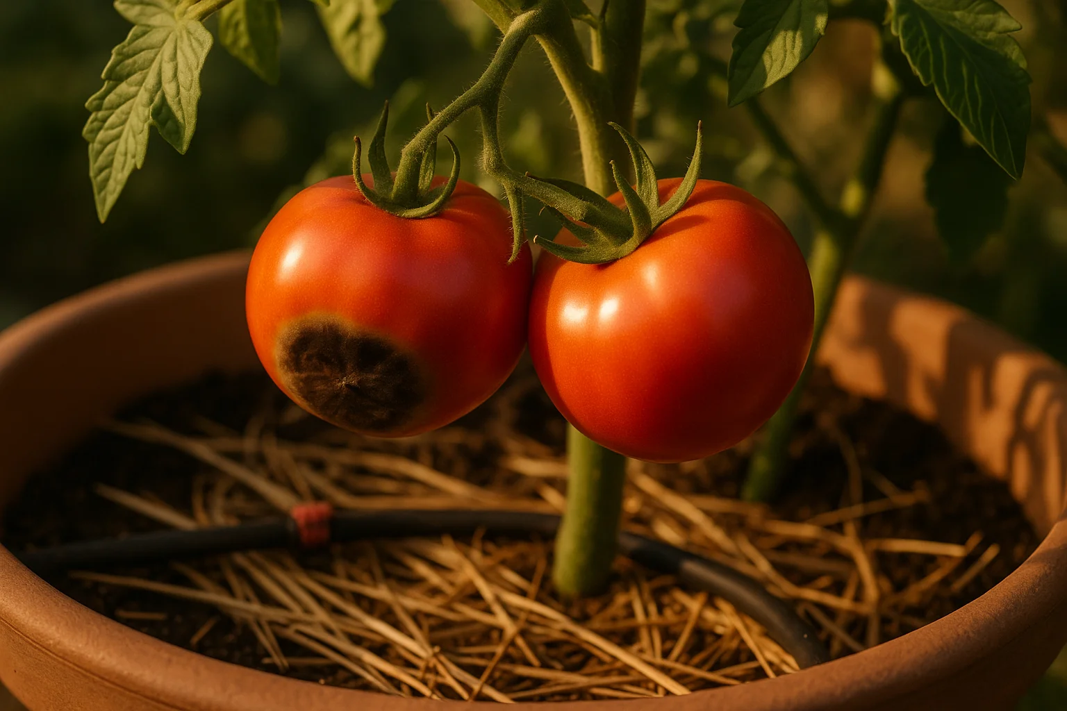 Tomates en juillet : éviter le cul noir sans surarroser