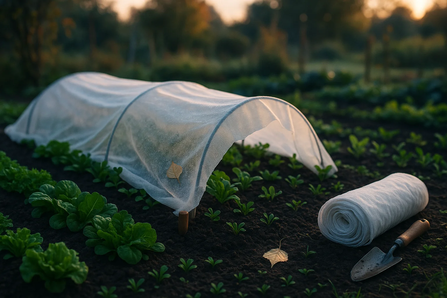 Installer un voile d’hivernage au potager : quand le poser et sur quels légumes
